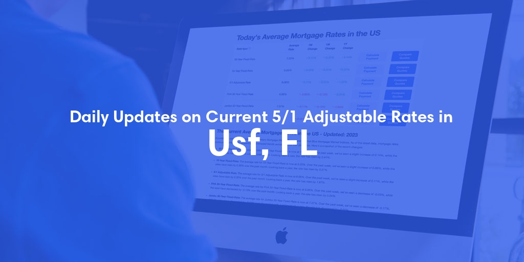 The Current Average 5/1 Adjustable Mortgage Rates in Usf, FL - Updated: Thu, May 9, 2024
