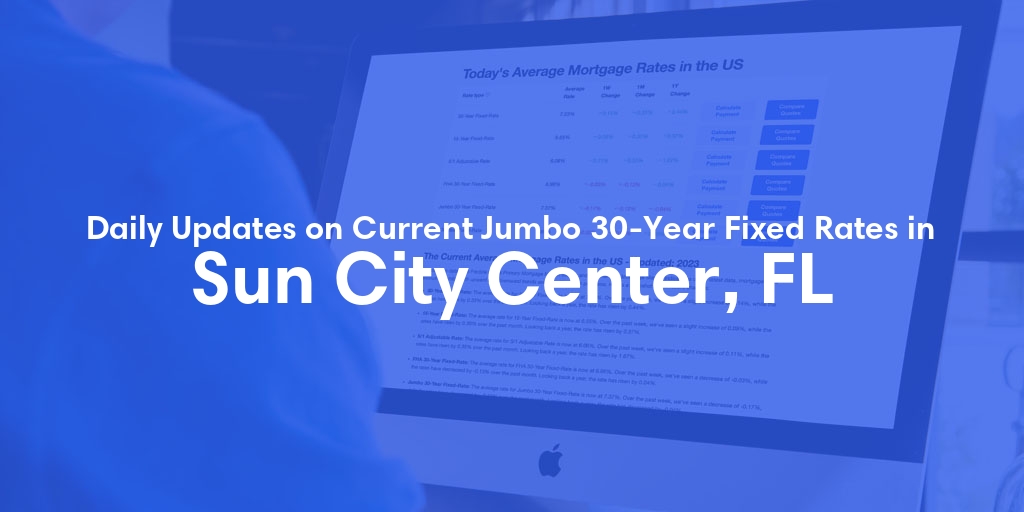 The Current Average Jumbo 30-Year Fixed Mortgage Rates in Sun City Center, FL - Updated: Thu, May 9, 2024