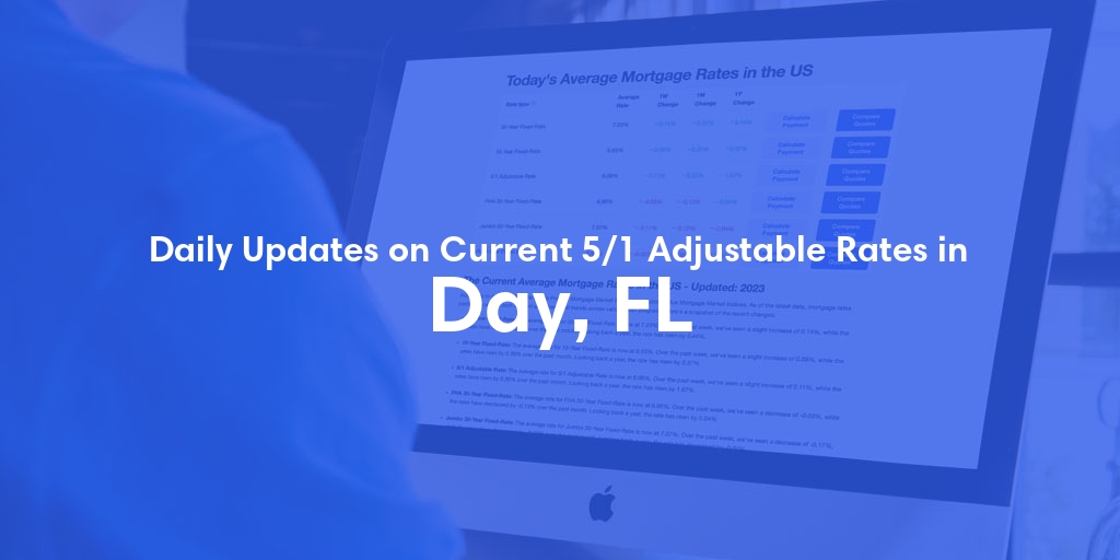 The Current Average 5/1 Adjustable Mortgage Rates in Day, FL - Updated: Tue, May 21, 2024