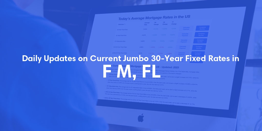The Current Average Jumbo 30-Year Fixed Mortgage Rates in F M, FL - Updated: Thu, May 16, 2024
