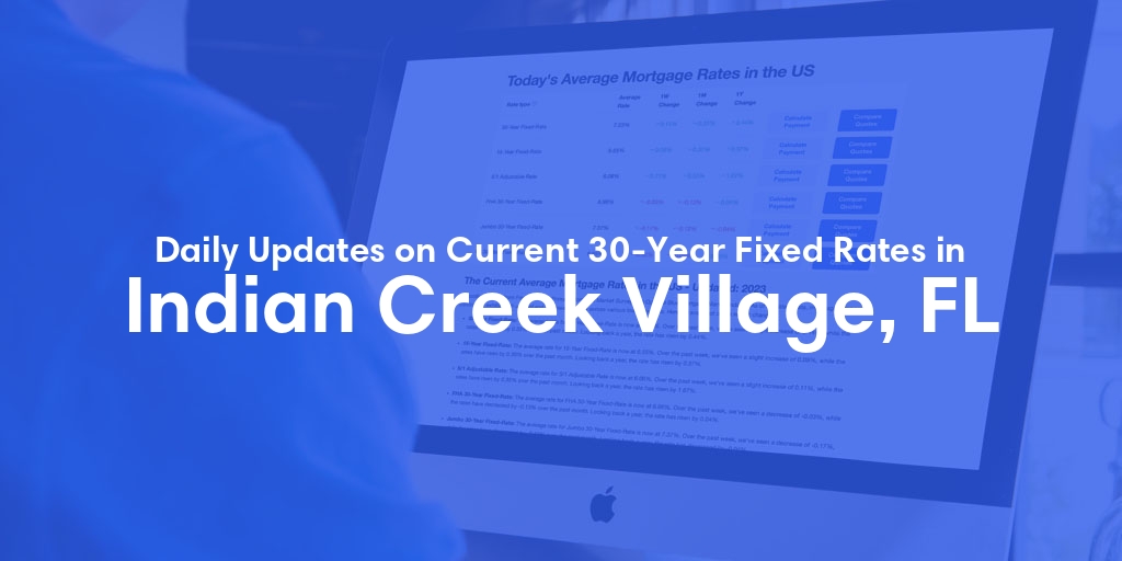 The Current Average 30-Year Fixed Mortgage Rates in Indian Creek Village, FL - Updated: Tue, May 14, 2024