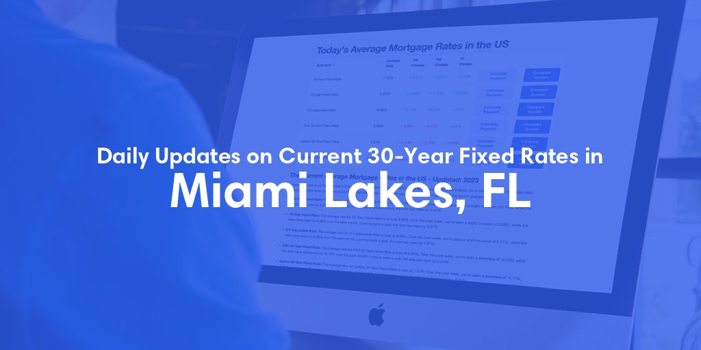 The Current Average 30-Year Fixed Mortgage Rates in Miami Lakes, FL - Updated: Mon, May 13, 2024