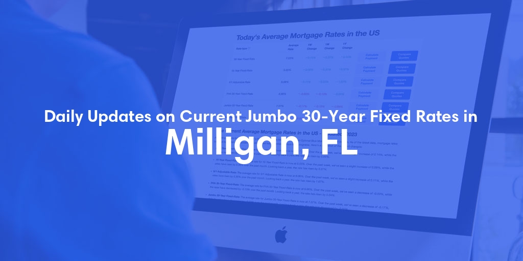 The Current Average Jumbo 30-Year Fixed Mortgage Rates in Milligan, FL - Updated: Wed, May 15, 2024