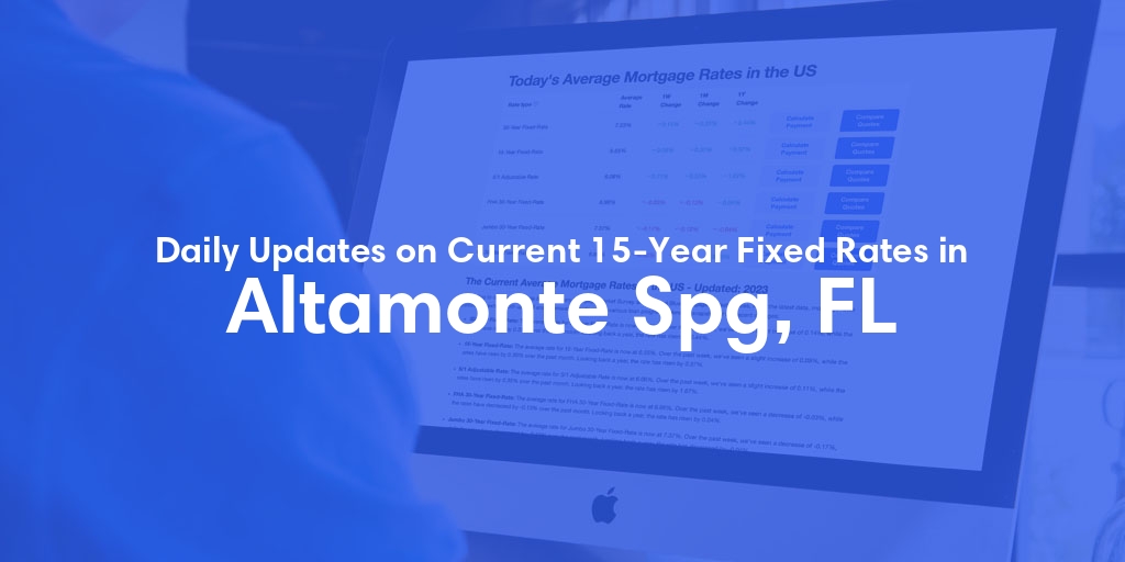 The Current Average 15-Year Fixed Mortgage Rates in Altamonte Spg, FL - Updated: Sat, May 25, 2024