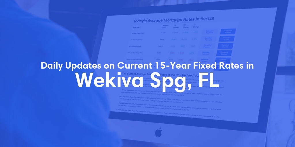 The Current Average 15-Year Fixed Mortgage Rates in Wekiva Spg, FL - Updated: Sat, May 25, 2024