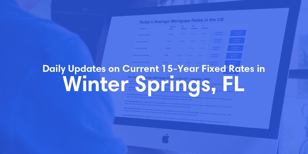 The Current Average 15-Year Fixed Mortgage Rates in Winter Springs, FL - Updated: Sat, May 18, 2024