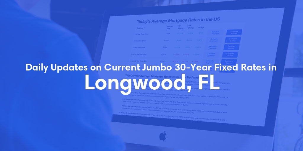 The Current Average Jumbo 30-Year Fixed Mortgage Rates in Longwood, FL - Updated: Sat, May 25, 2024