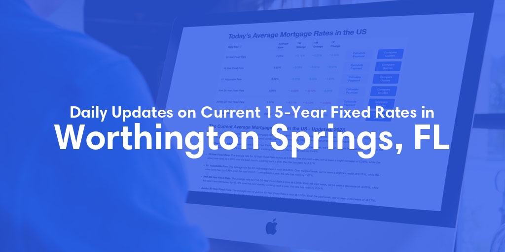 The Current Average 15-Year Fixed Mortgage Rates in Worthington Springs, FL - Updated: Sun, May 12, 2024