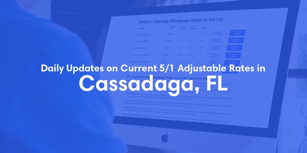 The Current Average 5/1 Adjustable Mortgage Rates in Cassadaga, FL - Updated: Fri, May 17, 2024
