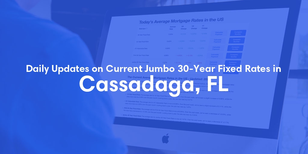 The Current Average Jumbo 30-Year Fixed Mortgage Rates in Cassadaga, FL - Updated: Fri, May 17, 2024