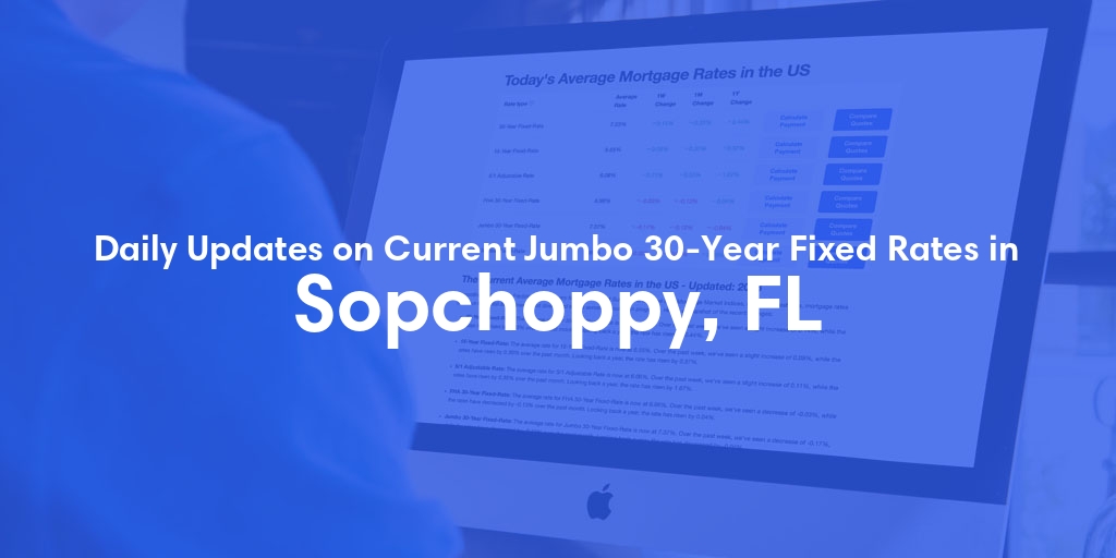 The Current Average Jumbo 30-Year Fixed Mortgage Rates in Sopchoppy, FL - Updated: Fri, May 10, 2024