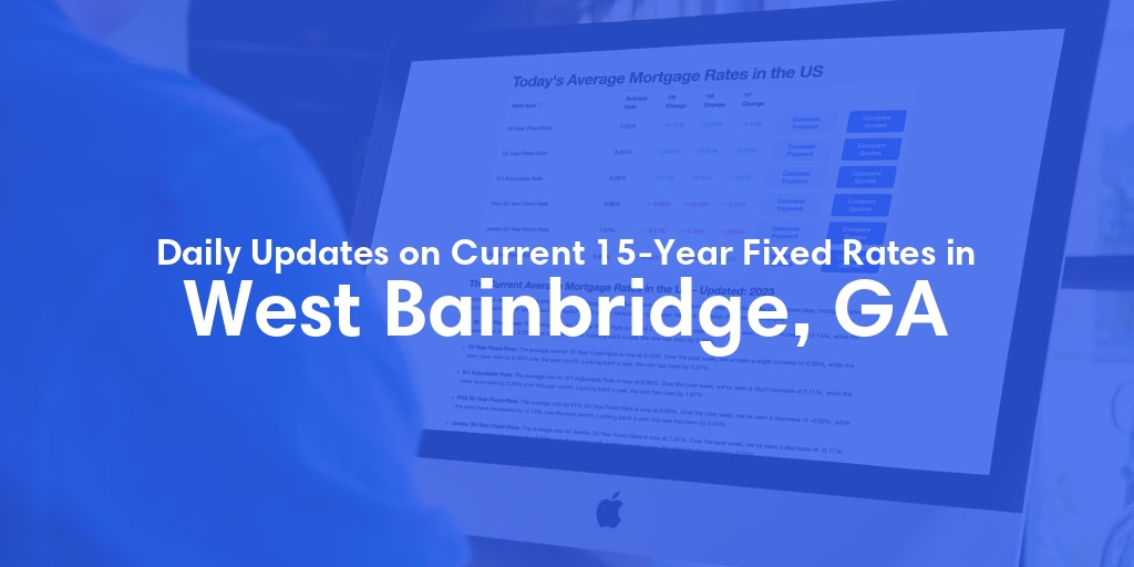 The Current Average 15-Year Fixed Mortgage Rates in West Bainbridge, GA - Updated: Tue, May 14, 2024