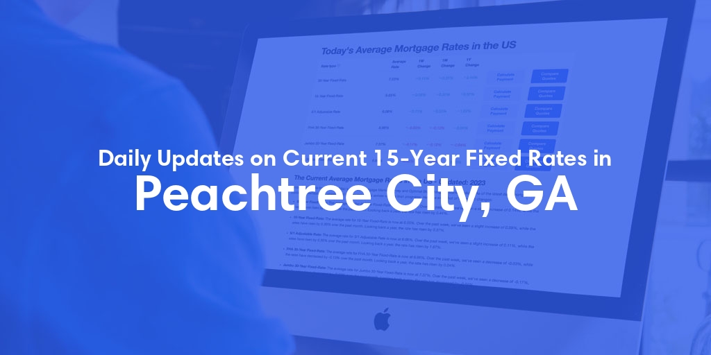 The Current Average 15-Year Fixed Mortgage Rates in Peachtree City, GA - Updated: Wed, May 15, 2024