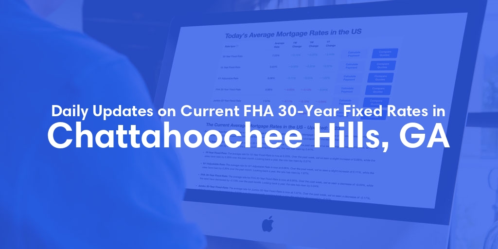 The Current Average FHA 30-Year Fixed Mortgage Rates in Chattahoochee Hills, GA - Updated: Sat, May 11, 2024