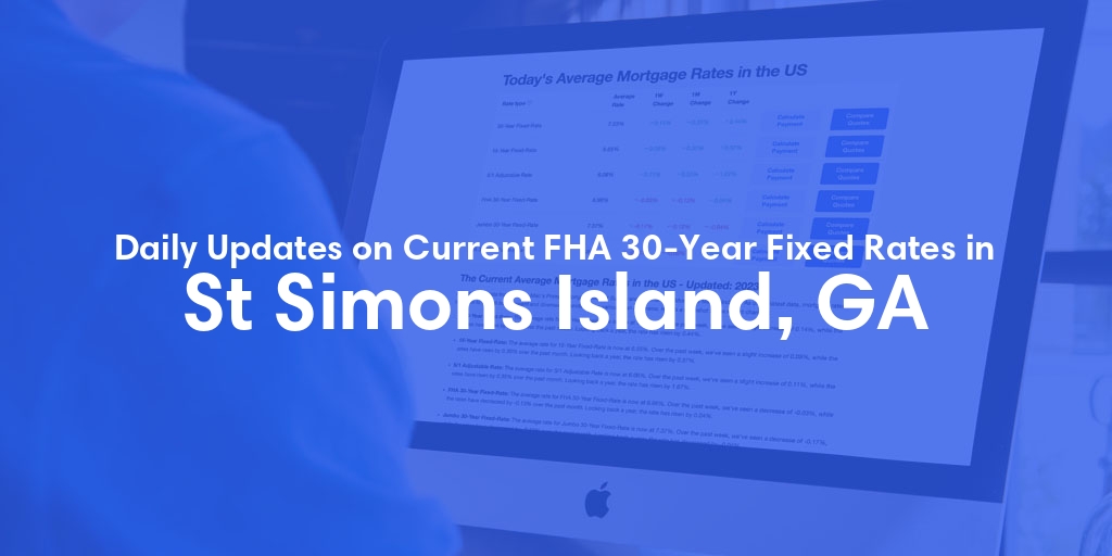 The Current Average FHA 30-Year Fixed Mortgage Rates in St Simons Island, GA - Updated: Thu, May 9, 2024