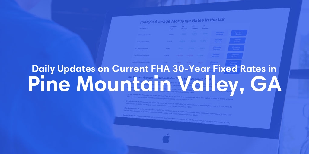 The Current Average FHA 30-Year Fixed Mortgage Rates in Pine Mountain Valley, GA - Updated: Sat, May 18, 2024