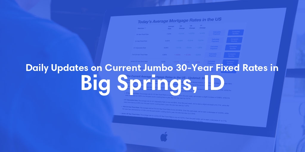 The Current Average Jumbo 30-Year Fixed Mortgage Rates in Big Springs, ID - Updated: Sat, May 11, 2024