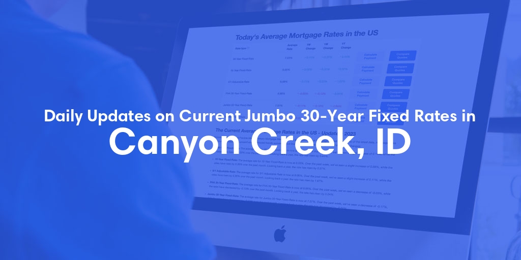 The Current Average Jumbo 30-Year Fixed Mortgage Rates in Canyon Creek, ID - Updated: Thu, May 9, 2024
