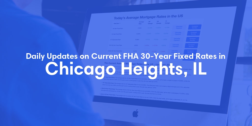 The Current Average FHA 30-Year Fixed Mortgage Rates in Chicago Heights, IL - Updated: Mon, May 20, 2024