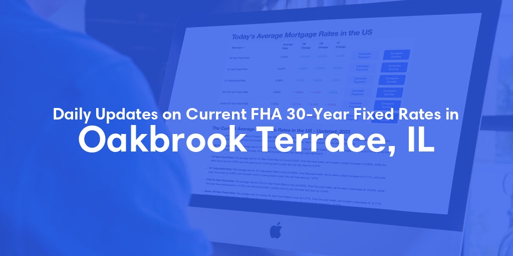 The Current Average FHA 30-Year Fixed Mortgage Rates in Oakbrook Terrace, IL - Updated: Wed, May 15, 2024