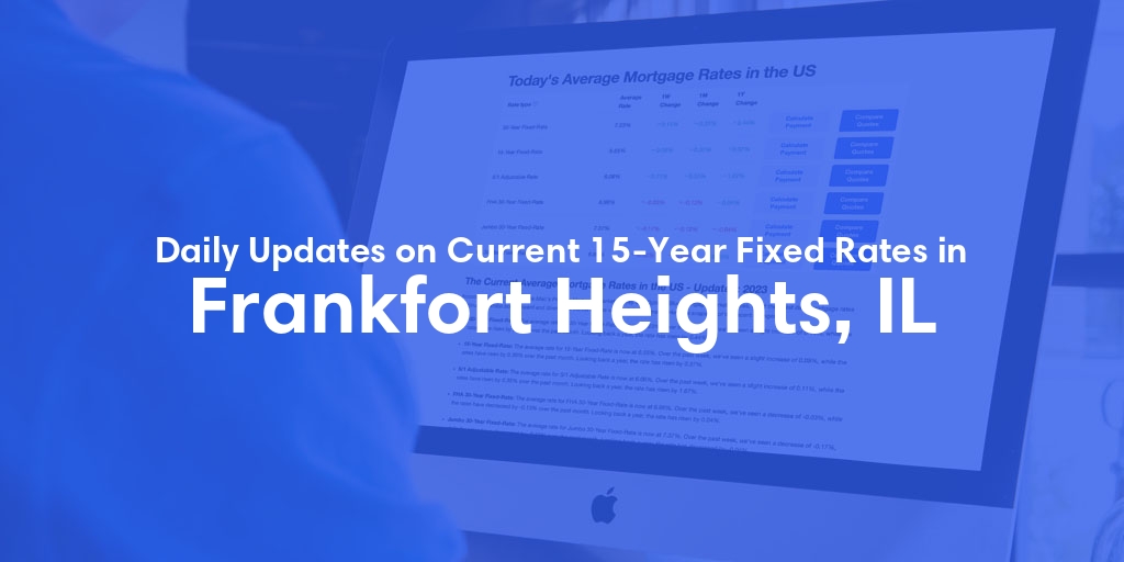 The Current Average 15-Year Fixed Mortgage Rates in Frankfort Heights, IL - Updated: Sat, May 25, 2024