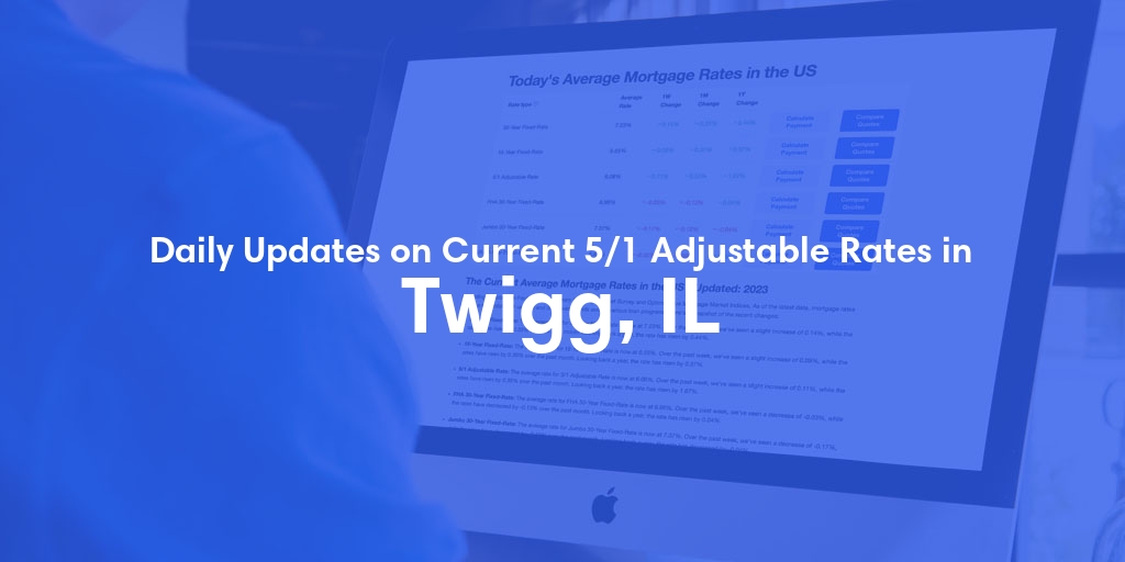 The Current Average 5/1 Adjustable Mortgage Rates in Twigg, IL - Updated: Mon, May 13, 2024