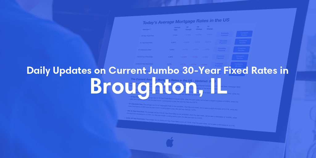 The Current Average Jumbo 30-Year Fixed Mortgage Rates in Broughton, IL - Updated: Sun, May 12, 2024
