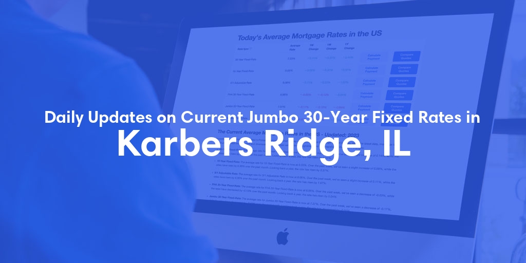 The Current Average Jumbo 30-Year Fixed Mortgage Rates in Karbers Ridge, IL - Updated: Wed, May 15, 2024