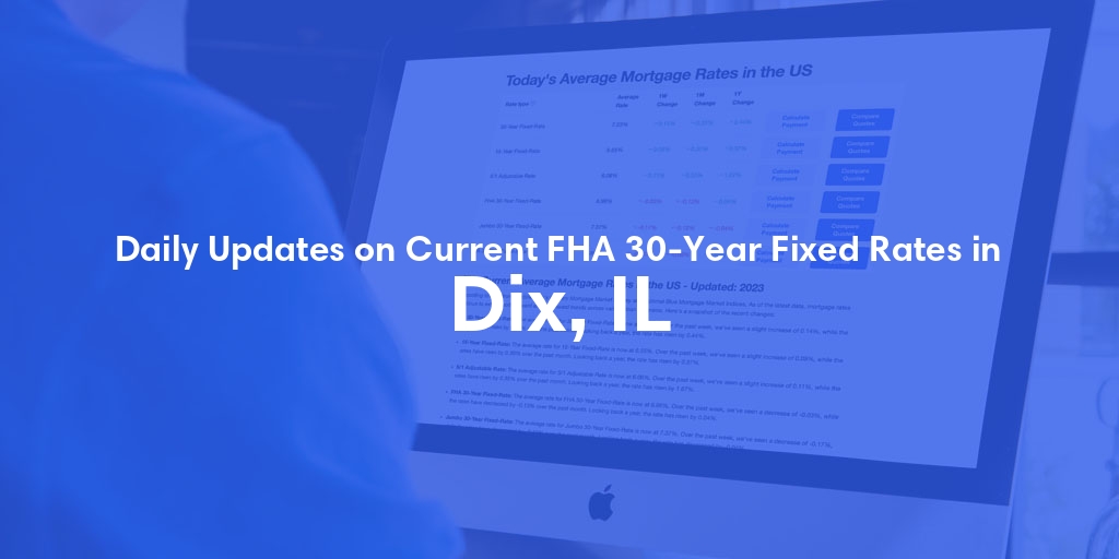 The Current Average FHA 30-Year Fixed Mortgage Rates in Dix, IL - Updated: Thu, May 16, 2024