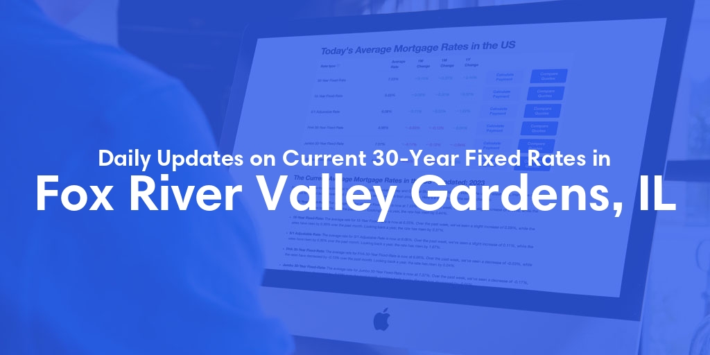 The Current Average 30-Year Fixed Mortgage Rates in Fox River Valley Gardens, IL - Updated: Wed, May 22, 2024