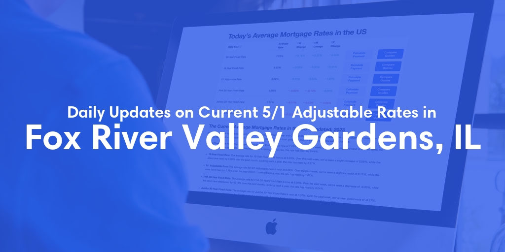 The Current Average 5/1 Adjustable Mortgage Rates in Fox River Valley Gardens, IL - Updated: Wed, May 22, 2024
