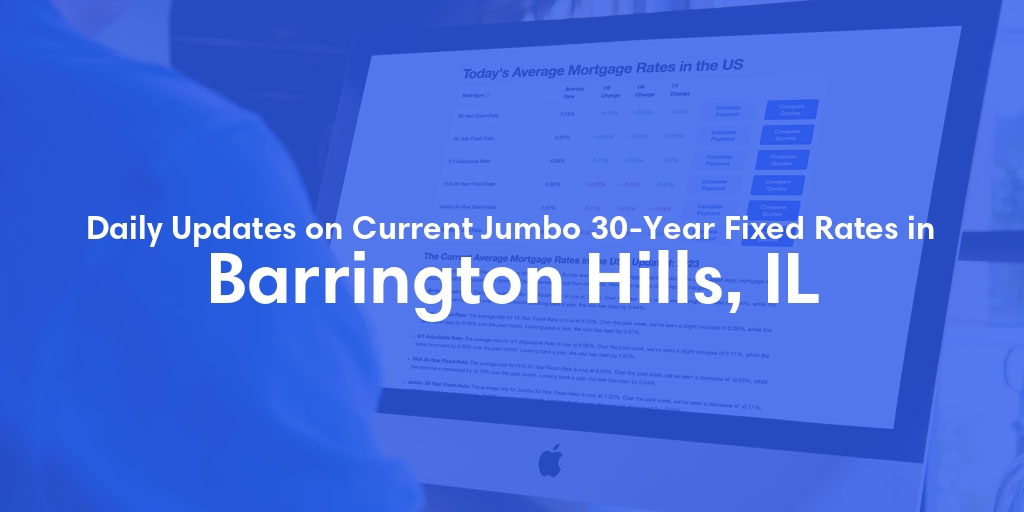 The Current Average Jumbo 30-Year Fixed Mortgage Rates in Barrington Hills, IL - Updated: Sat, May 18, 2024
