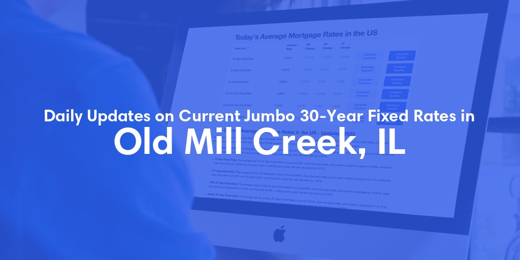 The Current Average Jumbo 30-Year Fixed Mortgage Rates in Old Mill Creek, IL - Updated: Wed, May 22, 2024