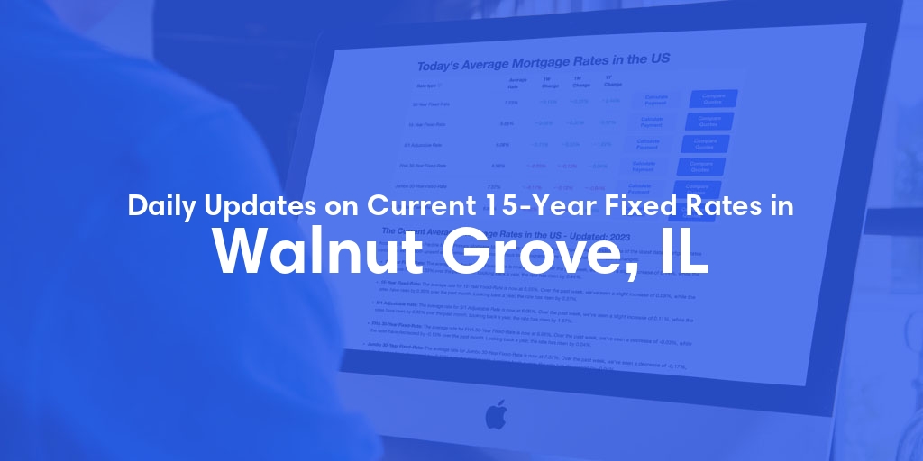 The Current Average 15-Year Fixed Mortgage Rates in Walnut Grove, IL - Updated: Wed, May 15, 2024