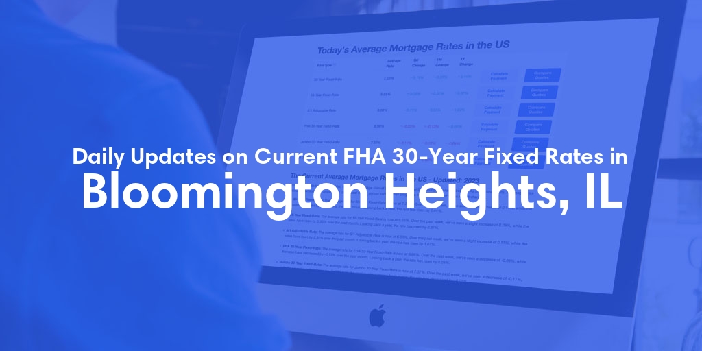 The Current Average FHA 30-Year Fixed Mortgage Rates in Bloomington Heights, IL - Updated: Wed, May 15, 2024