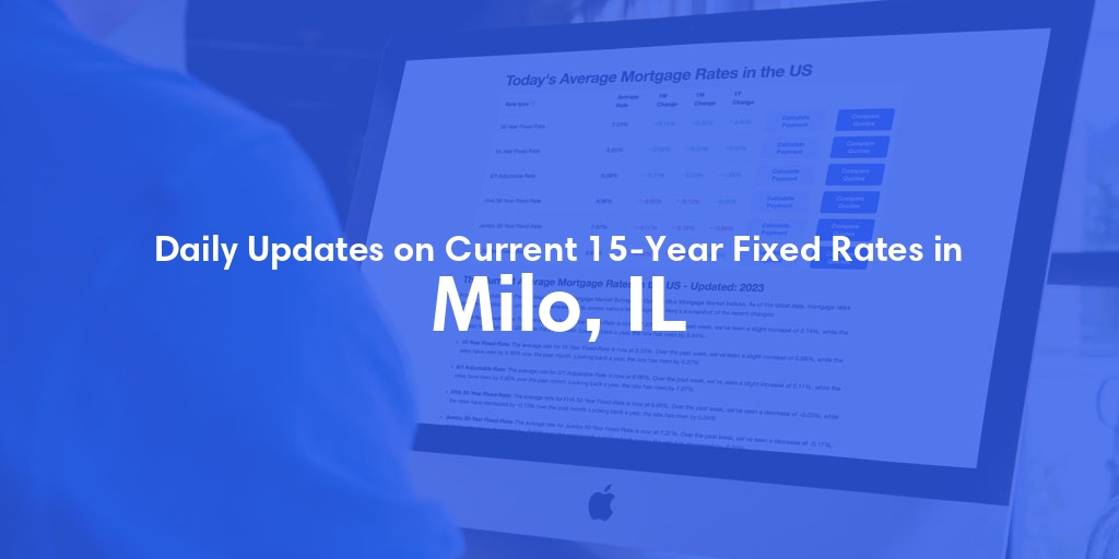 The Current Average 15-Year Fixed Mortgage Rates in Milo, IL - Updated: Mon, May 13, 2024