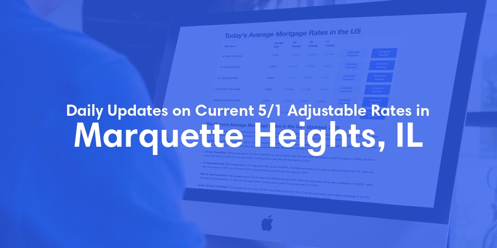 The Current Average 5/1 Adjustable Mortgage Rates in Marquette Heights, IL - Updated: Thu, May 16, 2024