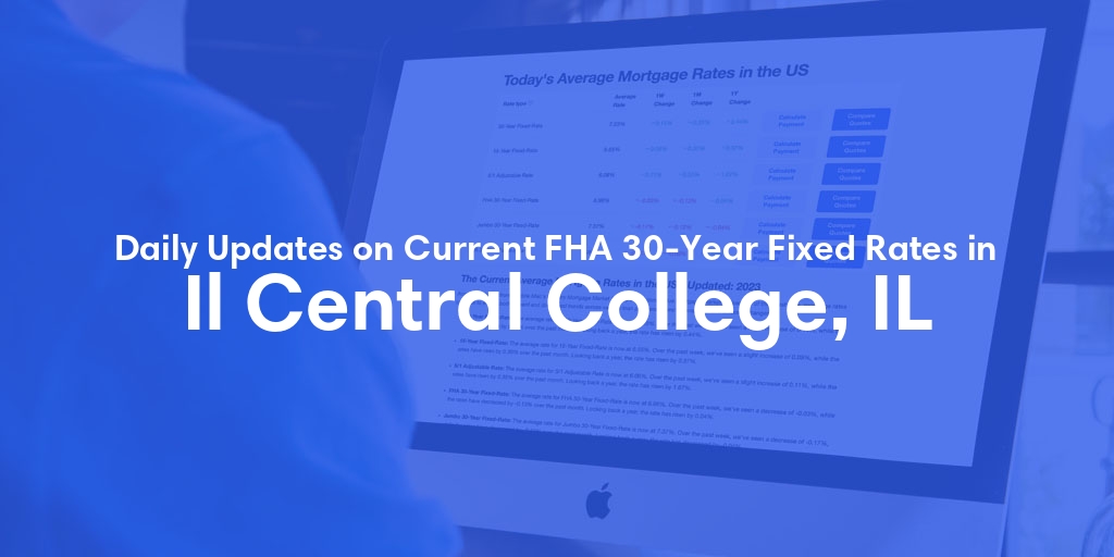 The Current Average FHA 30-Year Fixed Mortgage Rates in Il Central College, IL - Updated: Thu, May 16, 2024