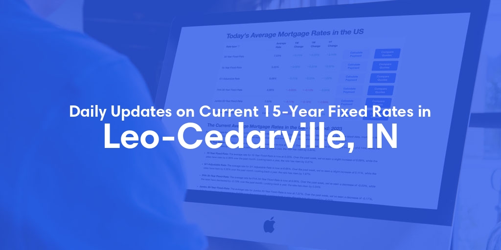The Current Average 15-Year Fixed Mortgage Rates in Leo-Cedarville, IN - Updated: Thu, May 23, 2024