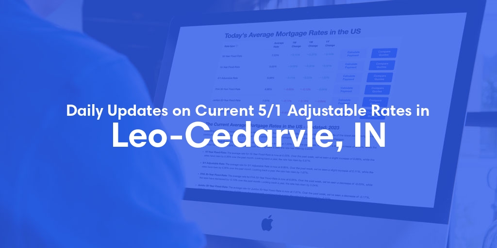 The Current Average 5/1 Adjustable Mortgage Rates in Leo-Cedarvle, IN - Updated: Tue, May 21, 2024