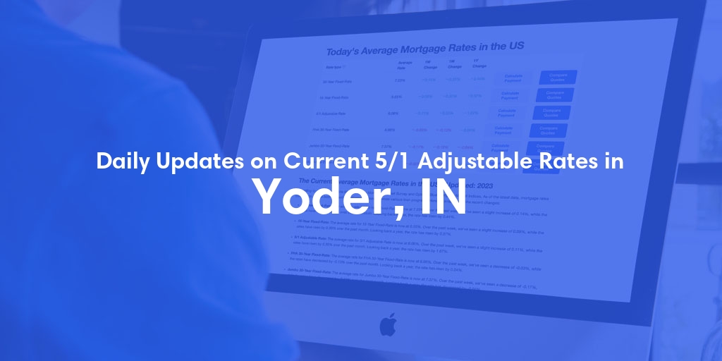 The Current Average 5/1 Adjustable Mortgage Rates in Yoder, IN - Updated: Fri, May 17, 2024