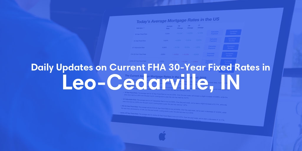 The Current Average FHA 30-Year Fixed Mortgage Rates in Leo-Cedarville, IN - Updated: Sat, May 18, 2024