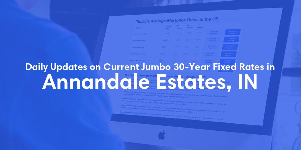The Current Average Jumbo 30-Year Fixed Mortgage Rates in Annandale Estates, IN - Updated: Wed, May 22, 2024