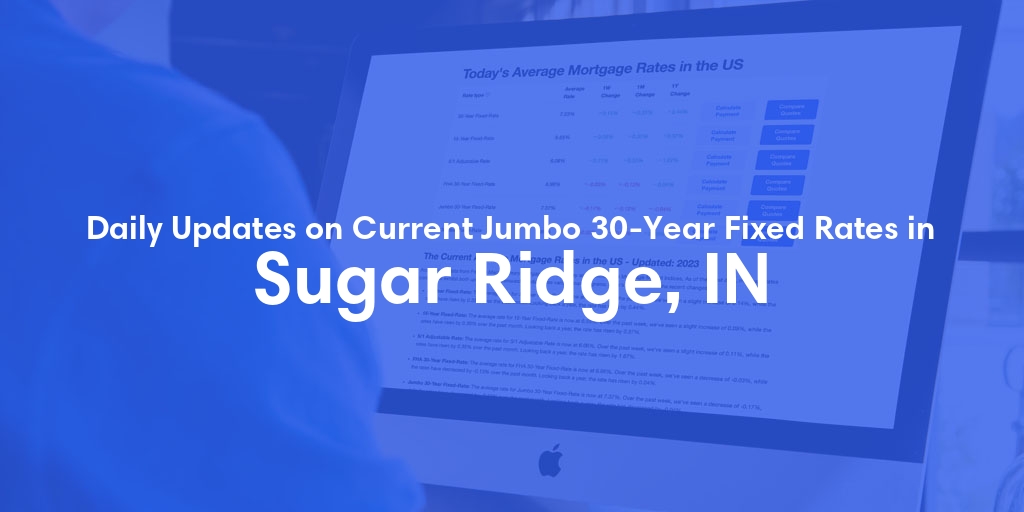 The Current Average Jumbo 30-Year Fixed Mortgage Rates in Sugar Ridge, IN - Updated: Sun, May 19, 2024