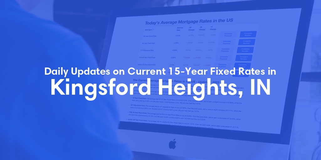 The Current Average 15-Year Fixed Mortgage Rates in Kingsford Heights, IN - Updated: Sat, May 11, 2024