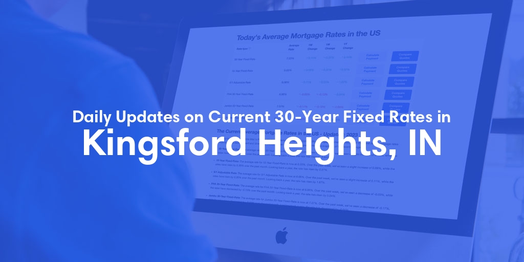 The Current Average 30-Year Fixed Mortgage Rates in Kingsford Heights, IN - Updated: Sat, May 11, 2024