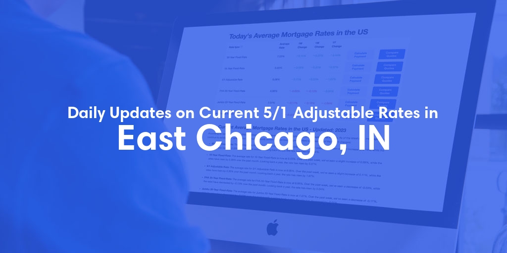 The Current Average 5/1 Adjustable Mortgage Rates in East Chicago, IN - Updated: Fri, May 10, 2024