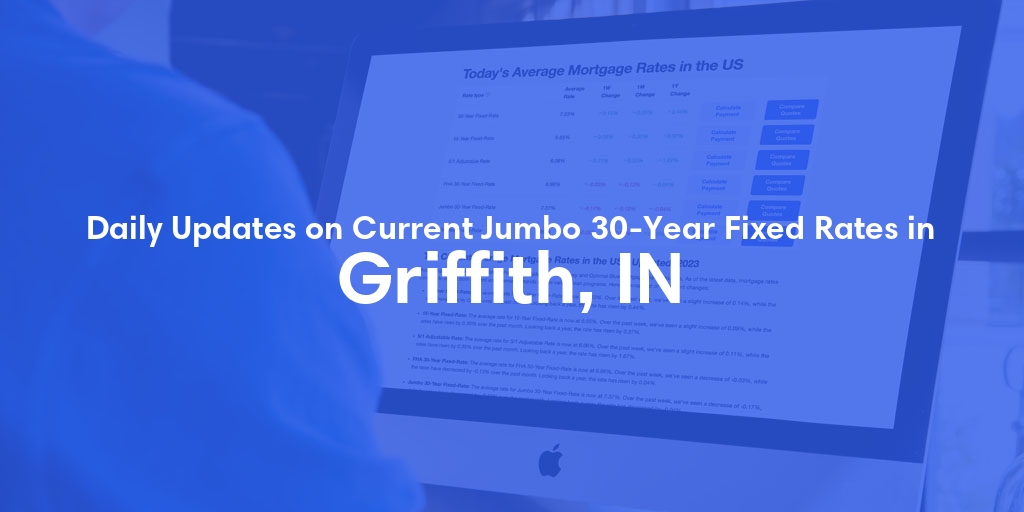 The Current Average Jumbo 30-Year Fixed Mortgage Rates in Griffith, IN - Updated: Sat, May 11, 2024