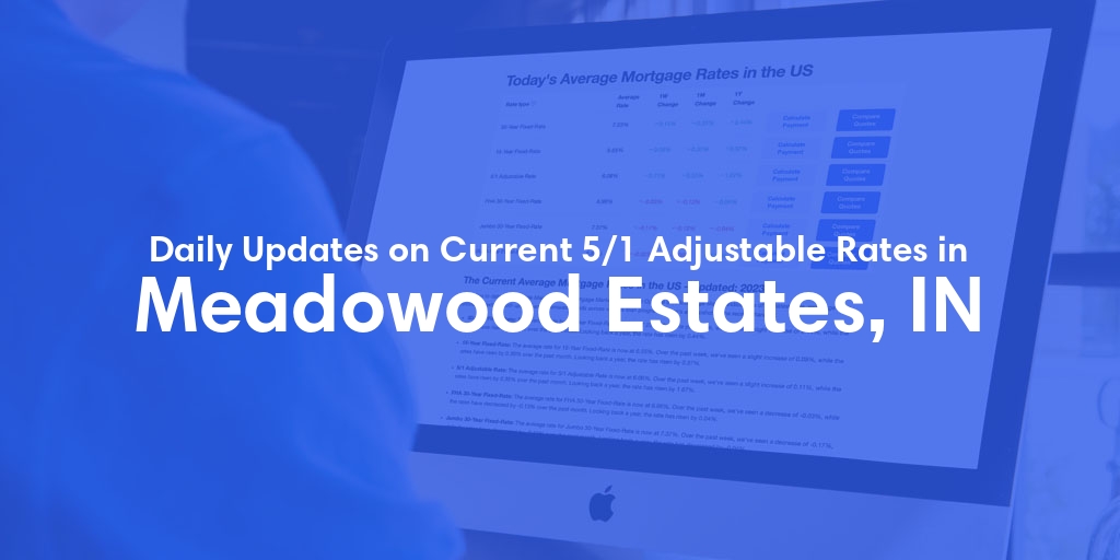 The Current Average 5/1 Adjustable Mortgage Rates in Meadowood Estates, IN - Updated: Wed, May 15, 2024