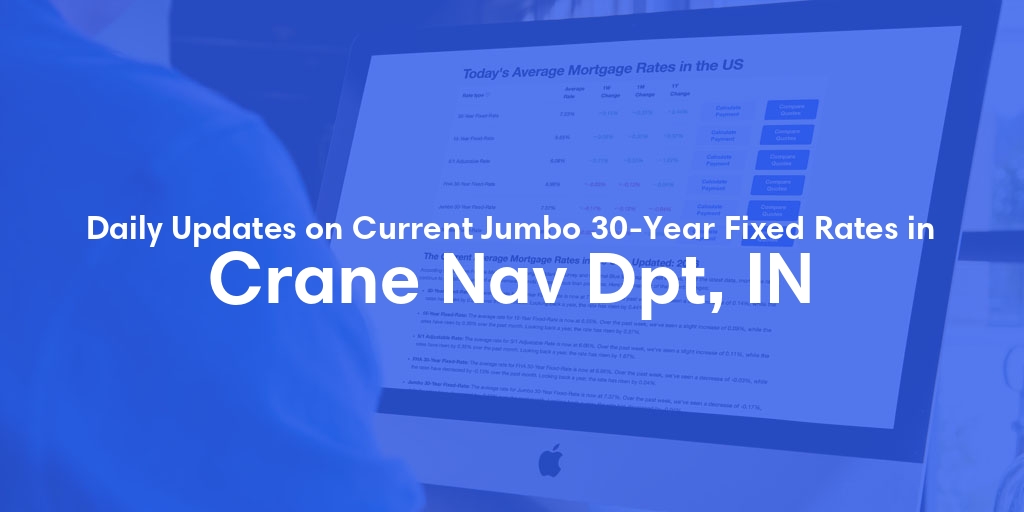 The Current Average Jumbo 30-Year Fixed Mortgage Rates in Crane Nav Dpt, IN - Updated: Sat, May 18, 2024